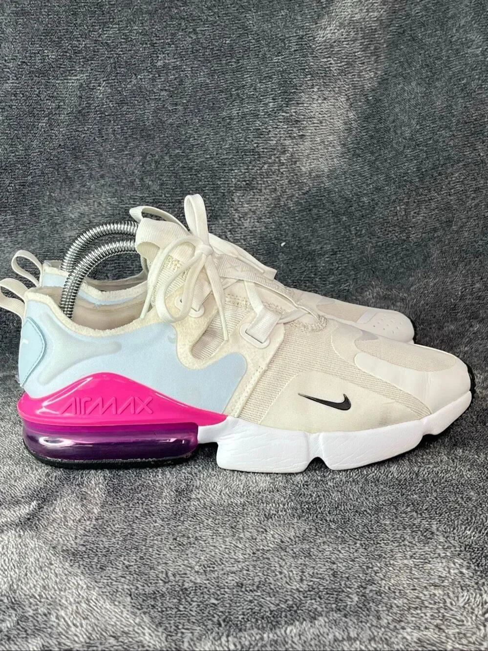 Nike Air Max Infinity White Fire Pink Sneakers Women Size 8.5 BQ4284-102